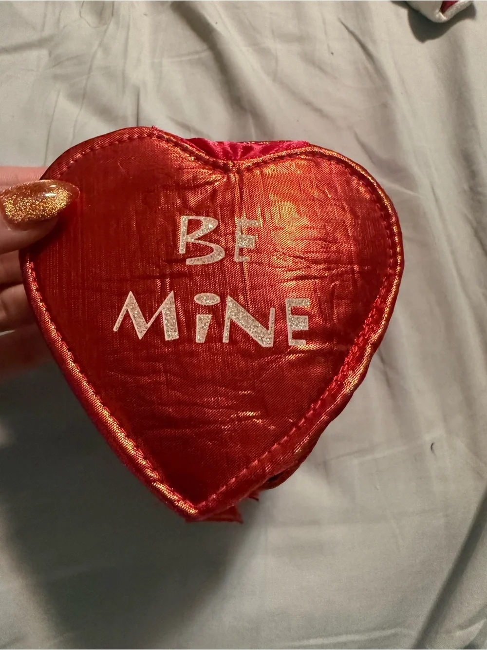 Red heart shaped stuffed build a bear chocolate box